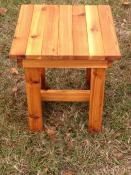 Click to enlarge image Cedar stained 20" table - Square Side Table:  - Great Table to hold your drink or a snack!