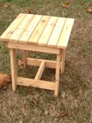 Click to enlarge image Unstained 20" table - Square Side Table:  - Great Table to hold your drink or a snack!