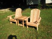 Click to enlarge image Table featured in comfortable Adirondack Set - Square Side Table:  - Great Table to hold your drink or a snack!